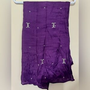 SCARF 🧣 with silver beads